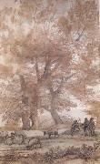 Claude Lorrain Trees,Figures,and sheep (mk17) china oil painting reproduction